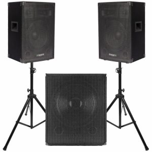 Conjunto Som Bi-Amplificado 2200W - (CUBE1515-SET)