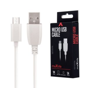 Cabo USB-A 2.0 3A Macho / Micro USB-B Branco 1m - (CUSB-01WH)