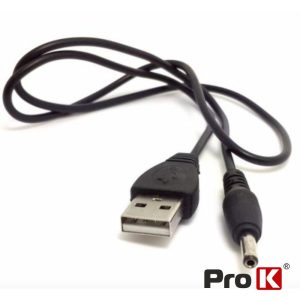 Cabo Alimentação USB-A 2.0 / DC 3.5mm PROK - (CUSB-DC-02)