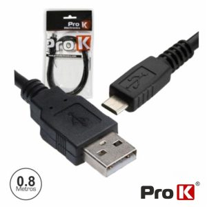 Cabo USB-A 2.0 Macho / Micro USB-B Macho 0.8m PROK - (CUSB201/0.8)