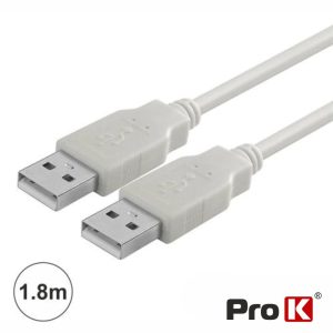 Cabo USB-A 2.0 Macho / USB-A Macho 1.8m PROK - (CUSB203/1.8W)