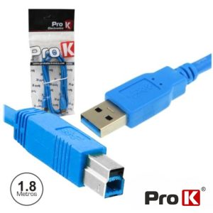 Cabo USB-A 3.0 Macho / USB-B Macho 1.8m PROK - (CUSB300/1.8)