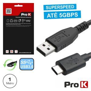 Cabo USB-C 3.0 Macho / USB-A Macho 1M PROK - (CUSB312/1)