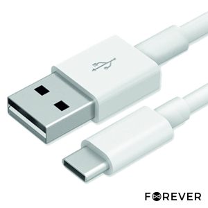 Cabo USB-C 2.0 Macho / USB-A Macho 1M Branco FOREVER - (CUSB312/2B)