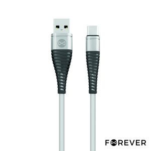 Cabo USB-A 2.0 Macho / USB-C Shark Branco 1M FOREVER - (CUSBC-SHARK/WH)