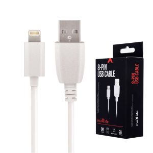 Cabo USB-A 2.0 2A Macho / Lightning Branco 3m - (CUSBL-02WH)