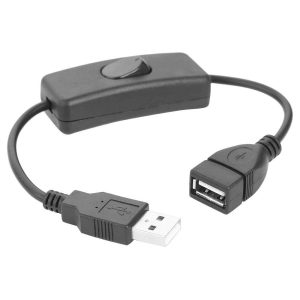 Cabo USB-A 2.0 Macho / USB-A Fêmea C/ Interruptor 28cm - (CUSBSWITCH02A)