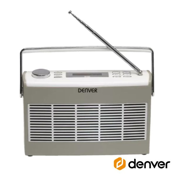 Rádio FM Portátil Cinzento 2W DENVER - (DAB-37GREY)