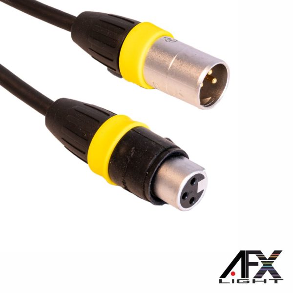 Cabo DMX XLR 3p Macho / XLR 3p Fêmea IP65 5m AFXLIGHT - (DMX-IP-XLRMF-5)