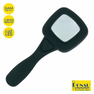 Lupa C/ Iluminação LED 4x 48x48mm Donau - (DNHLL4)