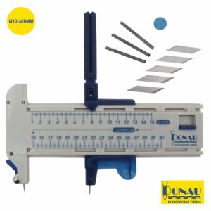 Compasso P/ Corte Circular  Ø10-300mm C/ Lâminas Donau - (DNMS08)