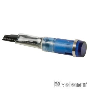 Luz Piloto Redondo Azul 9mm 220v VELLEMAN - (DRDF220B)