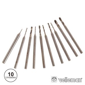 Conjunto De 10 Mini Brocas VELLEMAN - (DRILLSET1)