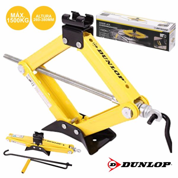 Macaco Em Tesoura P/ Automóvel Até 1500kg Dunlop - (DUN180)