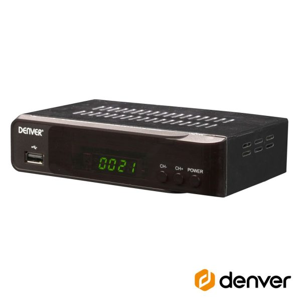 Receptor Satélite 1080p Dvb-S2 C/ USB E Comando DENVER - (DVBS-207HD)