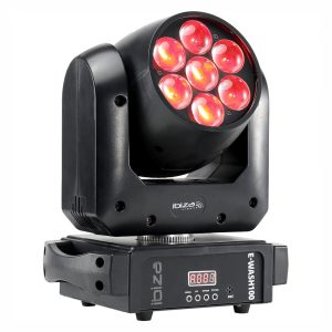 Moving Head 100W Wash RGBW DMX Mic IBIZA - (E-WASH100)