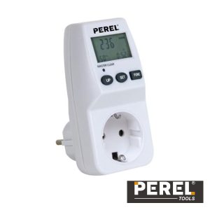 Contador De Energia 230V / 16a C/ Tomada Terra Lateral Perel - (E305EM5-G)