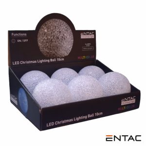 Expositor C/ 6 Bolas Decorativas LED Multicor a pilhas ENTAC - (ECLB10MC)