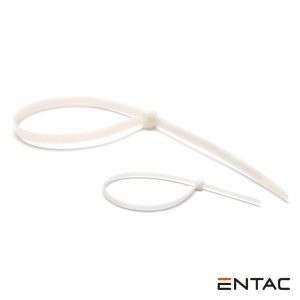 Conjunto 50 Abraçadeiras Nylon 2.5x100mm Branco ENTAC - (ECT-2.5-100-W)