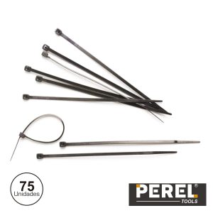 Abraçadeira Plástica 75x Pretas Perel - (ECTBMIX)