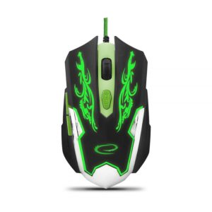 Rato Óptico 800/2400 Dpi USB P/ Gaming LED Verde 6d Cyborg - (EGM405)