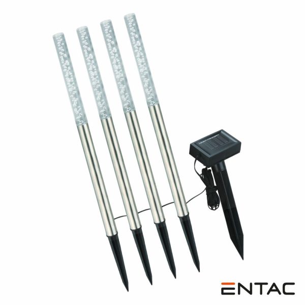 Conjunto 4 Candeeiros Solares 4x 1LED 47cm ENTAC - (EGSL-SS1LT47-S4)