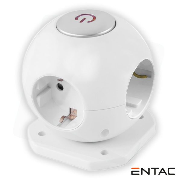 Extensão Elétrica 3G1.5  4x Schuko C/ Interruptor 1.5m ENTAC - (ESC1.5G3-GLOBE)