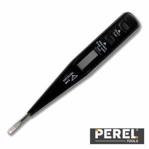 Detetor Tensão AC/DC 12-220v C/ Indicador Lcd Perel - (EVT04)