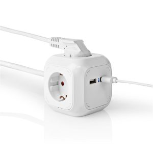 Extensão Elétrica 3x Schuko 2x USB-A 1.5m - (EXSOC415UFWT)