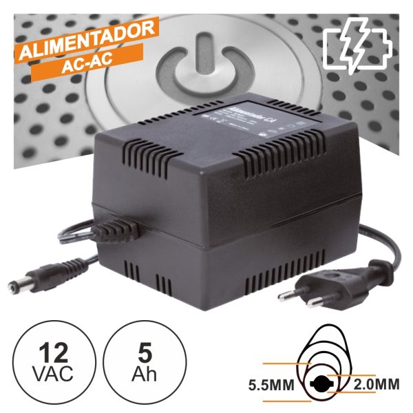 Alimentador AC-AC 12V 5A - (FAS12V5A)