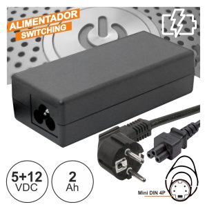 Alimentador Switching 5v+12V 2a P/ Discos Rígidos - (FASUNI2A1)