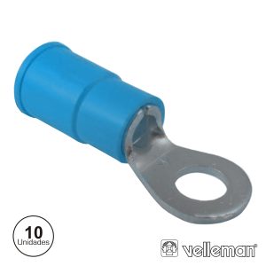 Terminal Redondo Isolado 3.7mm 10X Azul VELLEMAN - (FBO3)