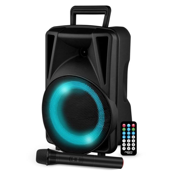 Coluna Amplificada 8" 200W C/ Comando USB/BT/TWS/SD/Bat Mic - (FESTI08)