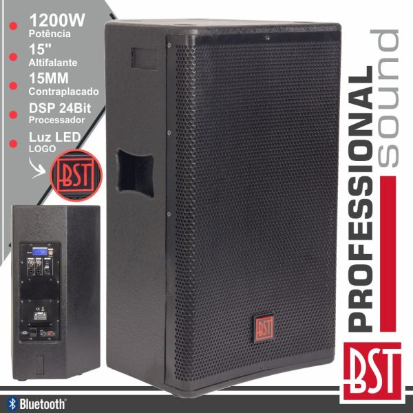 Coluna Amplificada Pro 15" 1200W 4 Modos BT BST - (FIRST-SA15DSP2)