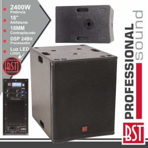 Grave SubWoofer Amplificado Pro 18" 2400W Dsp BST - (FIRST-SA18SDSP2)