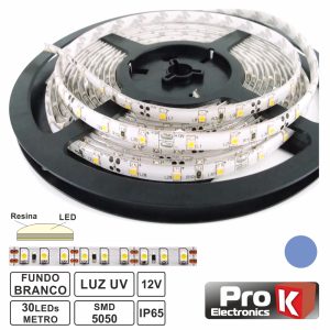 Fita 300 LEDS 5050 Impermeável UV 12V 5m - (FL02UV)