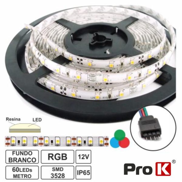 Fita 300 Leds 3528 Impermeável Rgb 12v 5m Prok - (FL13RGB)