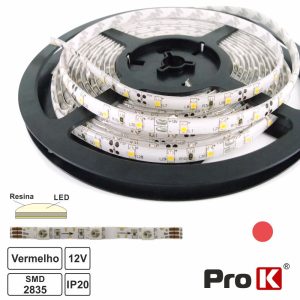 Fita 300 LEDS 2835 Vermelho 12V 5m PROK - (FL42R)