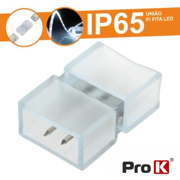 União Borracha P/ Fita LEDS 2p Monocor IP65 PROK - (FL50/UP)