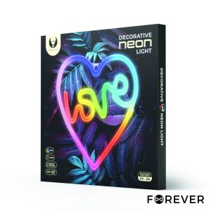 Luz LED RGB Neon Em Forma de Coração C/ Comando - (FLRN02)
