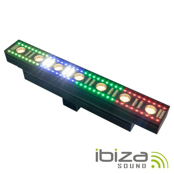 Barra De LEDS 3em1 C/ 7+72+96 LEDS Strobe DMX powerCON IBIZA - (FXBAR70)