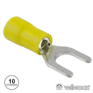 Terminal Forquilha Isolado 5.3mm 10X Amarelo Blister - (FYY5)