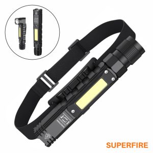 Lanterna de Cabeça 2em1 5W 200lm SUPERFIRE - (G19)