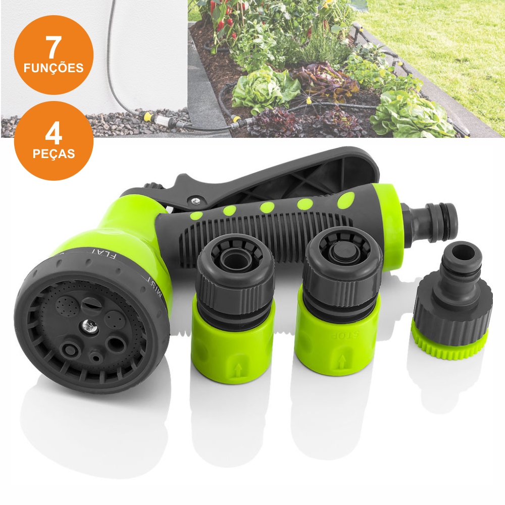 Pistola De Rega Ajustável 7 Em 1 C/ 3 Adaptadores - (GRD296)