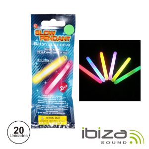 Conjunto 20 Barras Luminescentes Multicor 100mm IBIZA - (GS10-100)