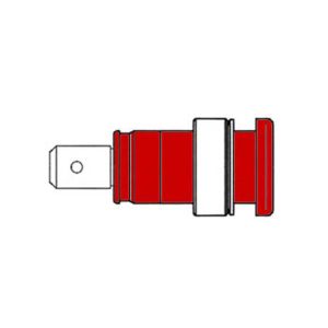 Ficha De Segurança Isolada 4mm / Vermelha (Seb 2620-F6