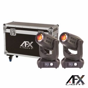 Conjunto 2 Moving Head 280W Beam/Spot/Wash C/ Mala AFXLIGHT - (HOTBEAM-10R-PACK)