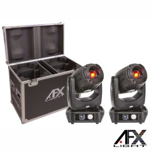 Conjunto 2 Moving Head 150W Beam/Spot/Wash C/ Mala AFXLIGHT - (HOTBEAM-3R-PACK)