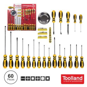 Conjunto De Chaves E Pontas 60x TOOLLAND - (HSET04N)