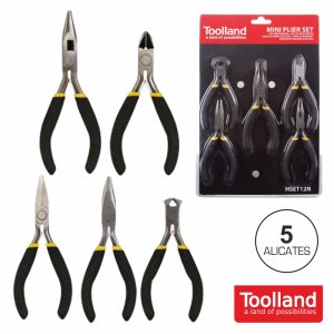 Conjunto De Alicates Electricista 5x TOOLLAND - (HSET12N)